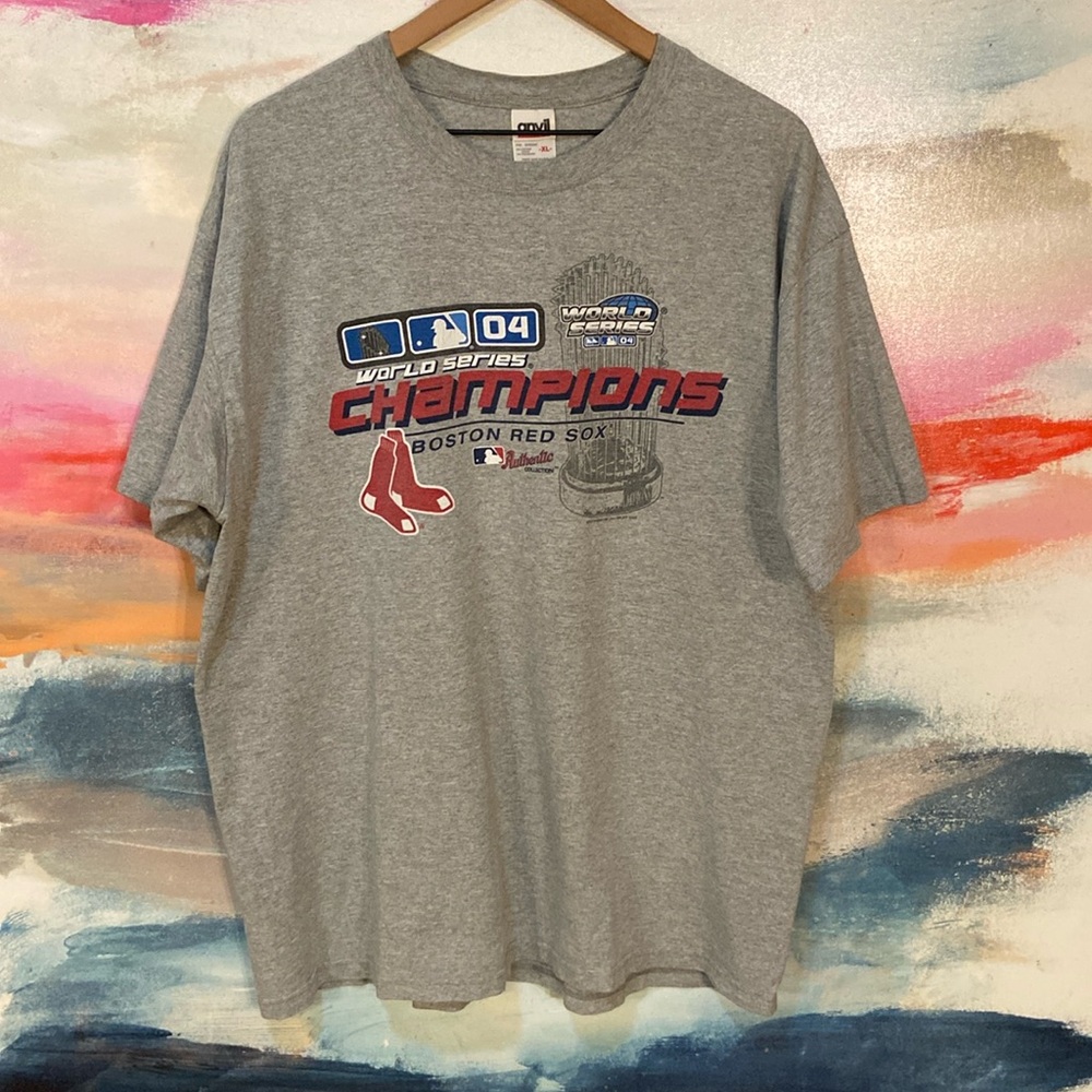 🔥VINTAGE🔥2004 Boston Red Sox World Series Championship Cotton Blend T-shirt.